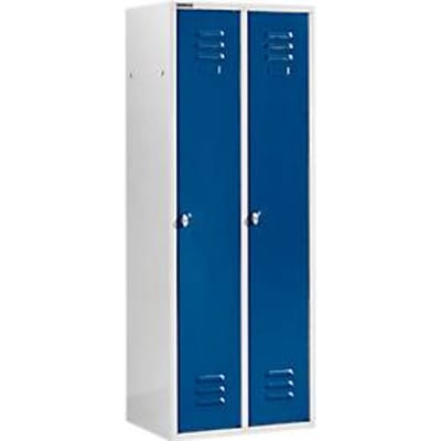 Schäfer Shop Select Kledinglocker, met 2 compartimenten, draaigrendelslot, deur gentiaanblauw