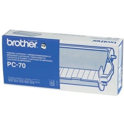 Brother PC-70 printcassette met donorrol zwart (origineel)