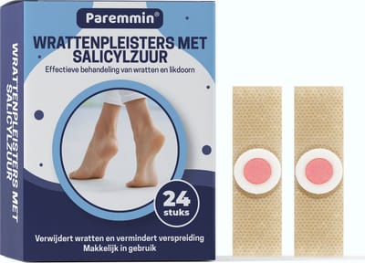 Wrattenpleisters (24 Stuks) met Salicylzuur – Likdoornpleisters - Wrattenbehandeling - Eksteroog Verwijderaar - Wratten Pleisters