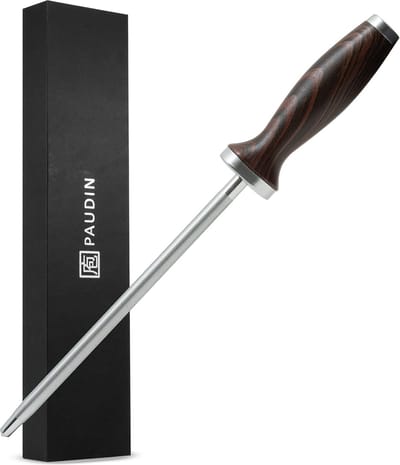 PAUDIN NH2 - Messenslijper Professioneel - Aanzetstaal voor messen - Inclusief Damascus - 52 t/m 62 HRC