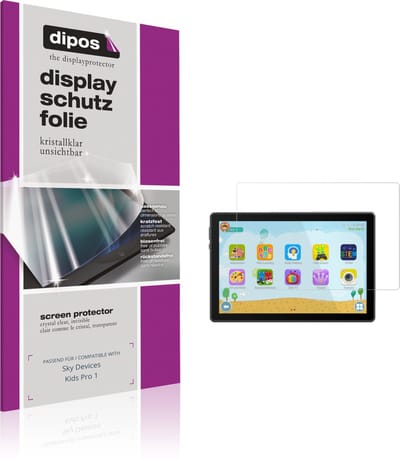 dipos – 2x Beschermfolie geschikt voor Sky Devices Kids Pro 1 | Krasbestendige & heldere Screenprotector Ultra-Thin