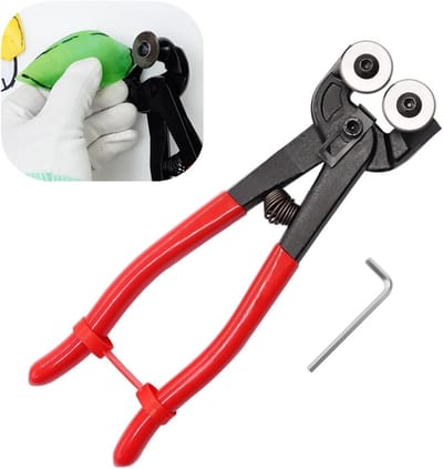 Zware glazen mozaïektang op wielen en keramische tegeltang met soft-grip handvat - 20 cm snijgereedschap voor steen en metaal