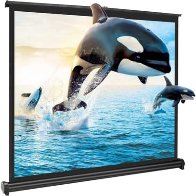 Projectiescherm - Beamerscherm Mobiel - Thuisbioscoop Creëren - 170 Graden Kijkhoek - 50 Inch 4:3 - Wit