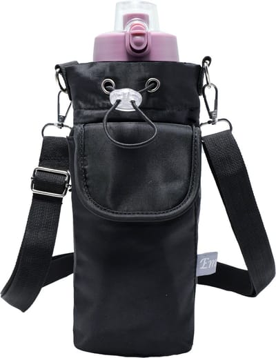 Emilie collection - tas - bottle bag - tas voor bidon of fles - zwart