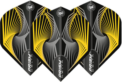 Winmau Prism Delta Wave Yellow & Grey - Dart Flights