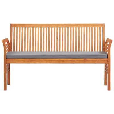 vidaXL - Tuinbank - 3-zits - met - kussen - 150 - cm - massief - acaciahout