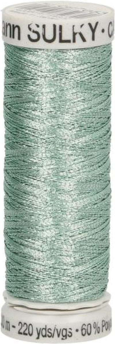 Gütermann Sulky Metallic borduurgaren, 200m, Kleur 7053 blauw/groen