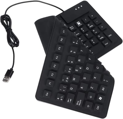 Dailygoods - Opvouwbare Toetsenborden - Draagbaar - Ultraslank - Waterdicht - Stil Toetsenbord - Geschikt voor Pc-notebooklaptop - Spaans