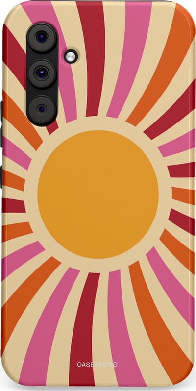 Casetastic Hoesje Geschikt voor Samsung A54 (5G) - Stijlvolle Beschermende Duo-layer Case - Retro licht