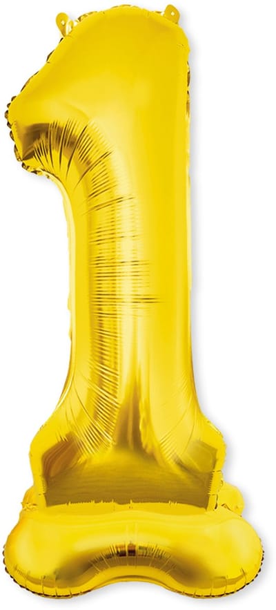 LUQ – XXL Folieballon 1 Jaar – 1,5 meter – Luxe Verjaardag Decoratie – Glam Birthday Feest Versiering – Zelfstaand Model