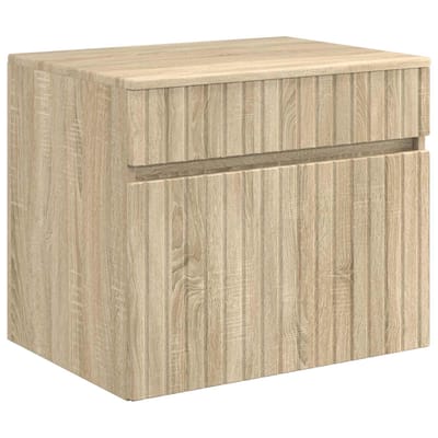 vidaXL - Wandgemonteerde - Badkamerkast - Sonoma - Eiken - 59 - x - 44,5 - x - 50 - cm