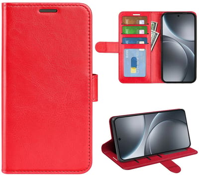 MobyDefend Hoesje - Geschikt voor Oppo Find X9 - Wallet Book Case (Sluiting Achterkant) - Rood