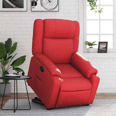 vidaXL - Sta-op-stoel - kunstleer - rood