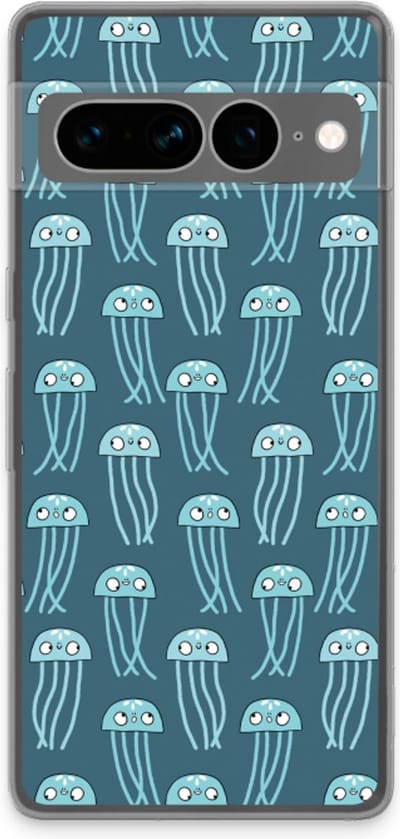 Case Company® - Hoesje geschikt voor Google Pixel 7 Pro hoesje - Kwallie - Soft Cover Telefoonhoesje - Bescherming aan alle Kanten en Schermrand