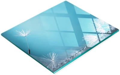 Keukenplank van gehard glas met decoratieve paardenbloemafbeeldingen, 60x52 cm