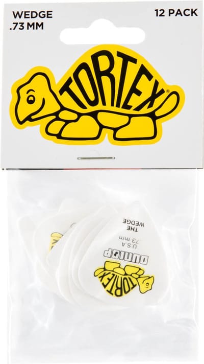 Jim Dunlop Tortex - Plectrums - Wedge - 0,73 mm - Player's Pack 12 Stuks