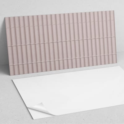 Coloray Wandpanelen Zelfklevend - Textuur met parallelle strepen PVC Wandpaneel - 100 cm x 50 cm - Beige Wandbekleding Zelfklevend - 1 stuk - Texturen Wandpanelen Zelfklevend - Wandpaneel Keuken - Wandpanelen Badkamer