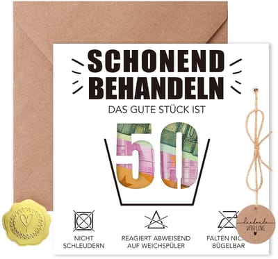 Wenskaart Geldgeschenk - Wenskaarten Set - Wenskaart Verjaardag - Wenskaart Bruiloft - Wenskaart Communie - Inclusief Enveloppen - Geldkaart