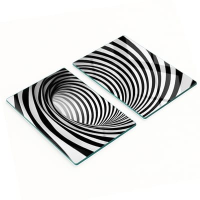 Multifunctionele decoratieve keukenplanken van gehard glas, 3D-formaat, 2x40x52 cm