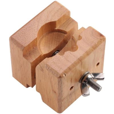 Support de Boîtier de Montre en Bois Professionnel Bloc Étau Pince Réparation de Mouvement Outil d'Horloger beige