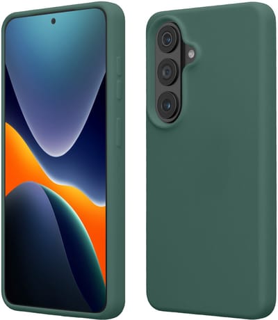 kwmobile telefoonhoesje geschikt voor Samsung Galaxy S26 - Hoesje met siliconen coating - Smartphone case in dennengroen