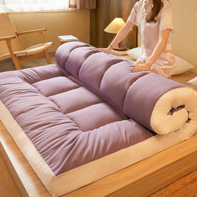 Dikke Futon Matras - Vloermatras Opvouwbaar - Comfortabel Slapen - Ergonomisch Ontwerp - 90x200cm - 005
