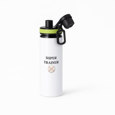 Hacebo® - Super trainer waterfles met draaidop groen - Sport - coach - Honkbal - Trainer - geschenk - verjaardag - love gift - water fles - 850ML