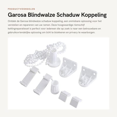 Dailygoods- Blindwalze Hoogwaardige Koppeling - Beugel - Reparatieset - Voor Jaloezieën - Voor Buizen 17-18 mm - Eenvoudige Installatie