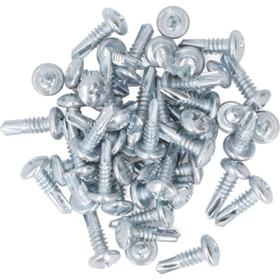 50 stuks kruiskopschroeven met zelfborende werking 4,8 x 16 mm, koolstofstaal, verzinkt, roestvrij, boorschroeven voor thuis