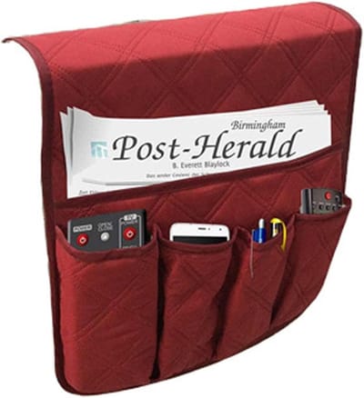 Dailygoods- Opbergzak Waterdicht - Sofa Organizer - 5 Vakken - Hoogwaardige Polyester - Geschikt voor Meeste Banken - Makkelijk te Reinigen - Armleuning Organizer