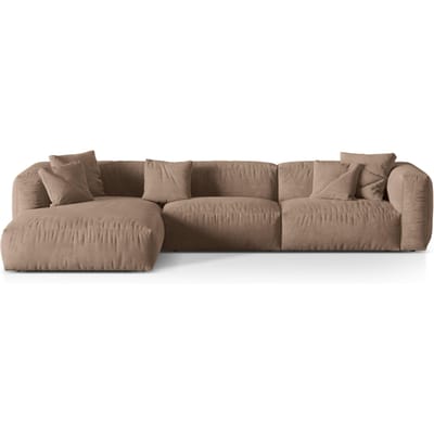 3-zits hoekbank Martina links velvet | Micadoni