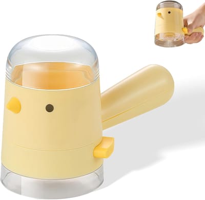 Zoutstrooier of Peperstrooier - 90ml - Hervulbaar - Modern Design - Geel - Kleine Kruidendispenser voor Keuken & Tafel - Compacte Kruidenpot - Per stuk
