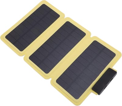 Zonnepaneel Lader - Draagbare Energie - Outdoor Activiteiten - 3 Vouwbare Panelen - 30W Snel Laden - Zwart