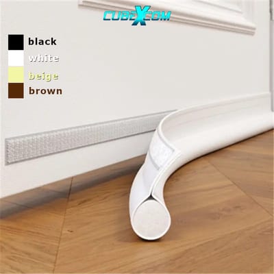 CUBEXCOM® Tochtstopper, Tochtstrips Voor Deuren, Tochtband, Tochtwering, Tochtrol, Klittenbandsluiting Tochtstopper Met Enkele Deur Onderafdichting, Effectieve Deurafdichting Tegen Koude Lucht En İnsecten, 1 Stuks, WIT