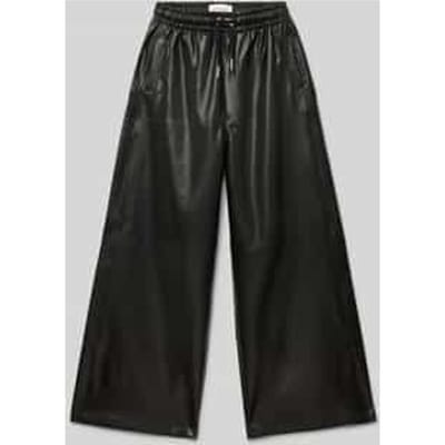 Wide leg broek in leerlook