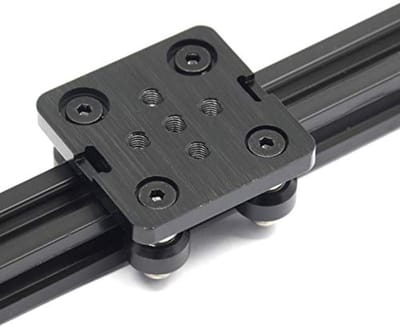 Klein V-wiel met steunplaat voor 2020V-sleuf aluminium profiel - 3D-printer en CNC accessoires