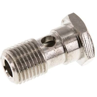 Banjobout 1-weg Vernikkeld Messing G1/4'' Buitendraad 25mm [2 Stuks]