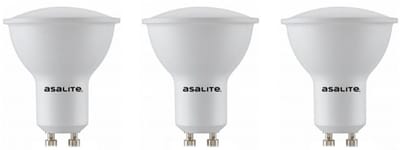 Asalite LED Lamp Spot GU10 Fitting - 5W = 35W - 410 Lumen - 3000K Warm Wit Licht - Niet Dimbaar - 220-240V - Ø50mm - GU10 LED Spotlamp - 3 stuks