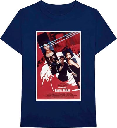 James Bond - Licence To Kill Poster Heren T-shirt - S - Blauw