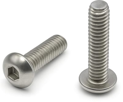10x RVS Schroeven M8 x 80 mm Lenskop - Zeskantige Metalen Schroef A2