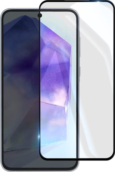 Akashi, getemperd glas beschermende folie Geschikt voor Samsung Galaxy A55 Hardheid 9H, Zwart