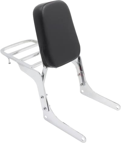 Motorfiets Rugleuning - Bagagerek Kussen - Comfortabel Rijden - Met Bagagehouder - 2 6 kg - Zilver