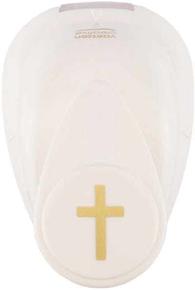 Vaessen Creative Pons - Figuurpons - Kruis - 1 x 1,6 cm
