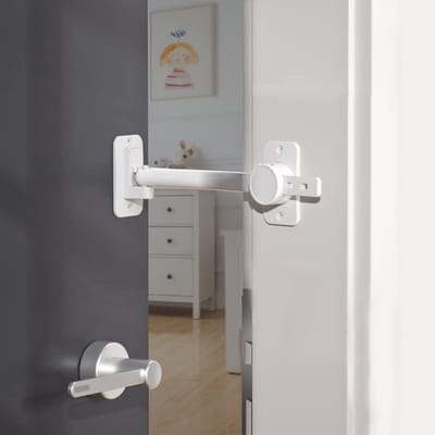 QTTVBTNA -Baby Veiligheids Deurvinger Bescherming – Deurslot en Deurstopper voor Kinderen en Huisdieren, Gemakkelijk Toegankelijk voor Katten (Wit)