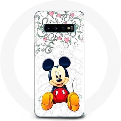 Case voor Samsung Galaxy s10 plus Mickey Mouse Bloemen Harten