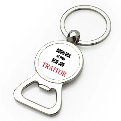 Akyol - goodluck at your new job fucking traitor flesopener - Afscheid bedank cadeau - collega - werknemer - cadeau - kado - afscheid - nieuwe baan - 9 bij 3 cm