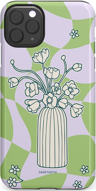 Casetastic Hoesje Geschikt voor Apple iPhone 11 Pro Max - Stijlvolle Beschermende Duo-layer Case - Bosje vol groen