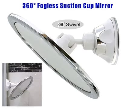 medj-Douchespiegel - Douche Spiegel Anti-condens met Zuignap - Scheerspiegel - Fogless Shower Mirror - Rond