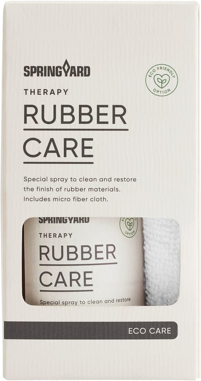Springyard rubber care kit – reiniger & beschermspray voor rubber – voorkomt verkleuring & uitdroging – 1 set