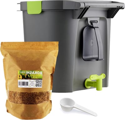 Bokashi Composter - Keuken Composter - Organisch Afval Verwerken - Geurloos Fermentatie Proces - 14 Liter - Wit